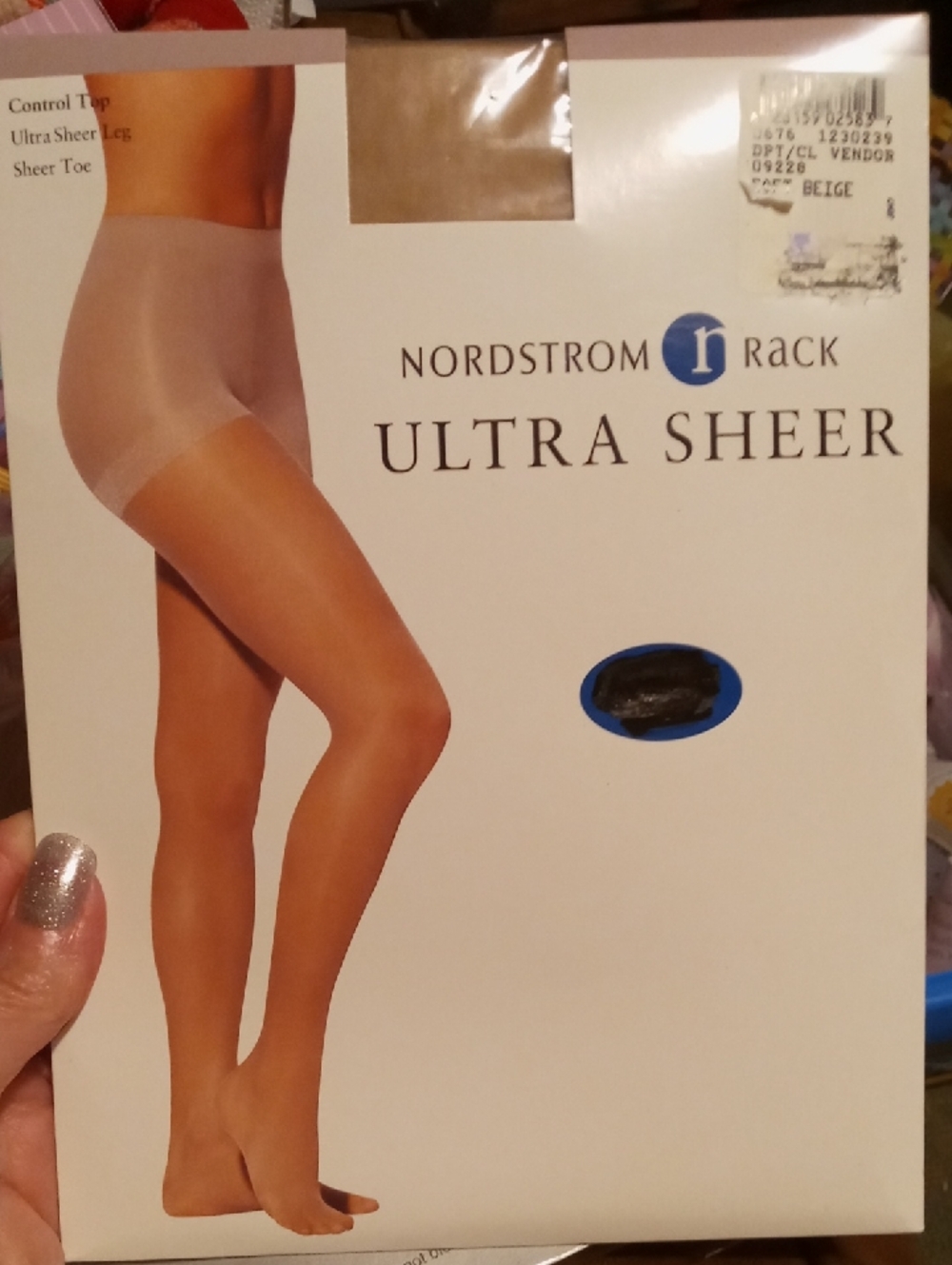 NWT Notdstrom Rack Ultra Sheer Leg Control Top Soft Beige Sz A Pantyhose